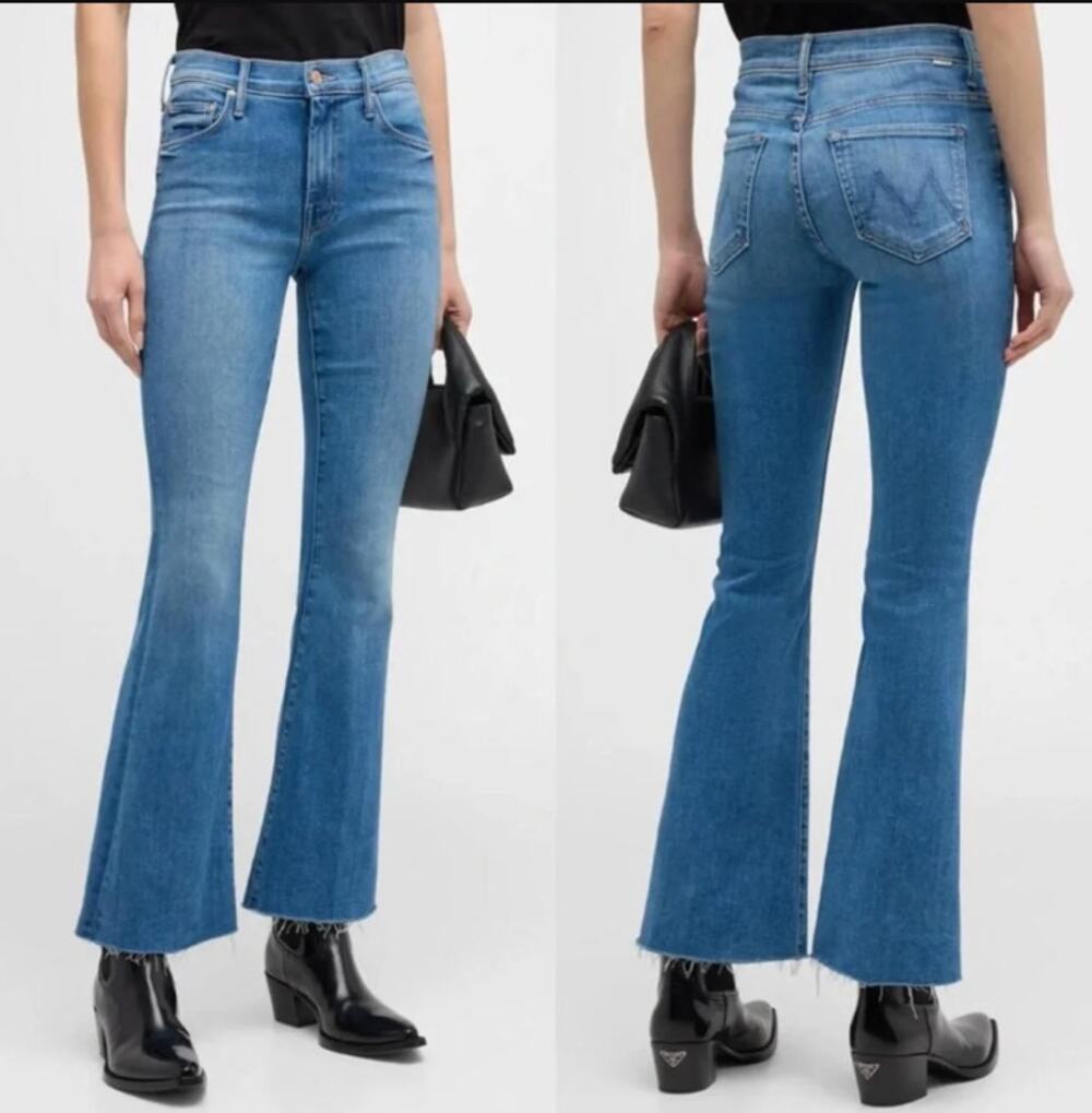 MOTHER The Weekender Fray Flare Jeans A Groovy Kind of Love 26